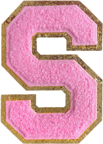 Miniatura 191 de GYGYL - 3 parches de letras deportivas de felpilla con purpurina, parches para planchar de tamaño grande para decoración de disfraces