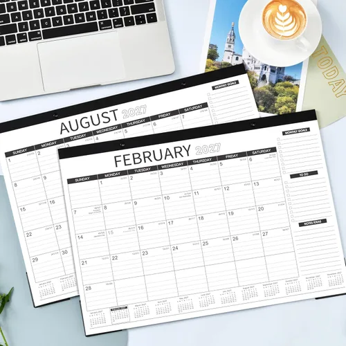 Miniatura 7 de Calendario de escritorio 2026-2026, enero 2026 - diciembre 2026, 12 blocs mensuales de escritorio/calendario de pared 2 en 1, 17 x 12 pulgadas