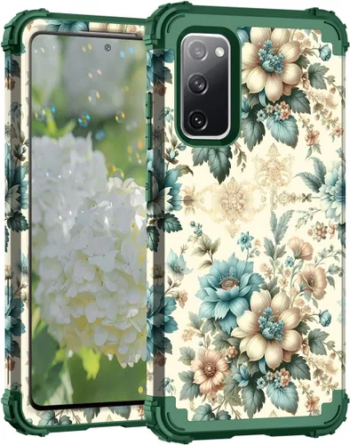 Miniatura 58 de Hocase Funda para Galaxy S20 FE 5G, Protección resistente a prueba de golpes, goma de silicona suave + parachoques de plástico duro, funda