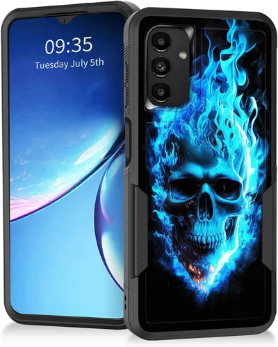 Miniatura 15 de Funda para Galaxy A14 5G, resistente de doble capa híbrida de policarbonato duro, goma suave, a prueba de golpes, funda protectora resistente