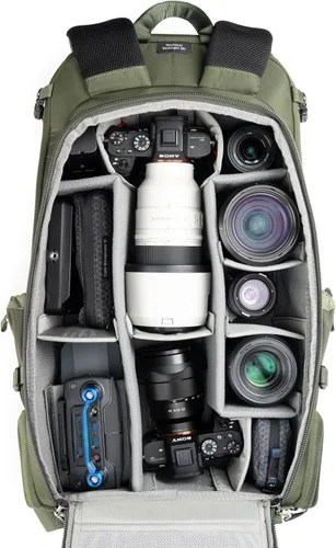 Miniatura 4 de Think Tank BackLight 36L Mochila para cámara de día para DSLR, sin espejo, fotografía y video - Verde Montano Verde Montane