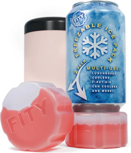 Miniatura 11 de FITY Paquete de 2 unidades de hielo congelable multiusos para vasos, loncheras, bolsas de pañales, dolores musculares, adaptador de lata de 12 onzas