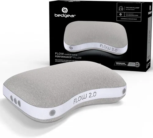 Miniatura 11 de Bedgear Flow Cuddle - Almohada curvada – Tamaño 0.0 – Almohada transpirable para dormir de lado – Almohada de cama suave – Funda hipoalergénica