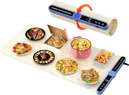 Miniatura 12 de Calentadores eléctricos de silicona para fiestas, buffet, XXL, 40 x 15 pulgadas, extra grande, para calentar alimentos, mantiene los alimentos