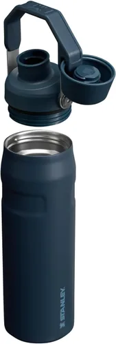 Miniatura 2 de Stanley IceFlow - Botella de agua de flujo rápido de 24 onzas, tapa de boquilla en ángulo, ligera y a prueba de fugas para viajes y deportes, acero