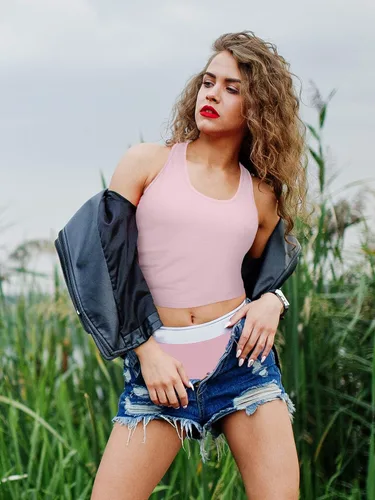 Miniatura 3 de Boao 4 camisetas básicas sin mangas de espalda cruzada para mujer