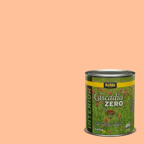 Miniatura 204 de Rodda Paint CASCADIA ZERO - Pintura plana e imprimación para interiores en uno, cuarto de galón, crema de ballet