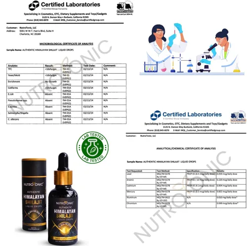 Miniatura 5 de NutroTonic - Gotas líquidas auténticas de Shilajit del Himalaya - Shilajit para hombres y mujeres - 60 días secado al sol - Grado oro raro A+