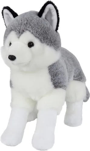 Miniatura 4 de Ice King Bear Peluche realista de Husky siberiano, juguete de peluche, 14 pulgadas de largo, de pie