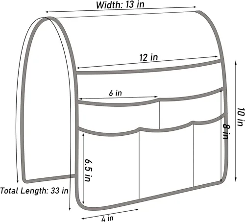 Miniatura 7 de Teniux Soporte para Control Remoto de Cuero Sintético Organizador de Reposabrazos con 6 Bolsillos para sillón reclinable sofá, Organizador de Sillón
