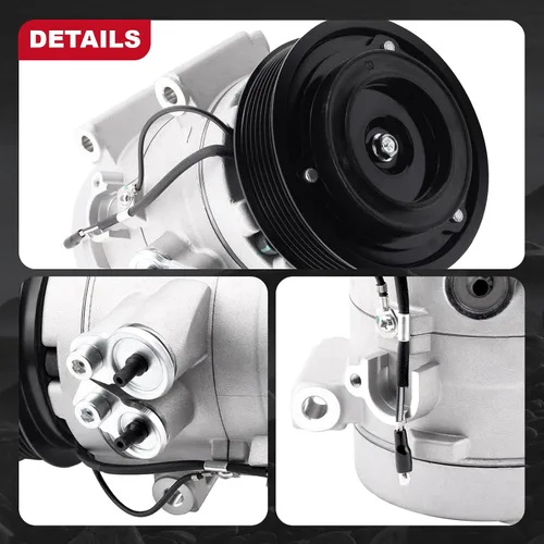 Miniatura 5 de Conjunto de compresor de CA compatible con Tacoma 2005 2006 2007 2008 2009 2010 2011 2012 2013 2014 2015 2.7L 4.0L reemplaza 88320-04060