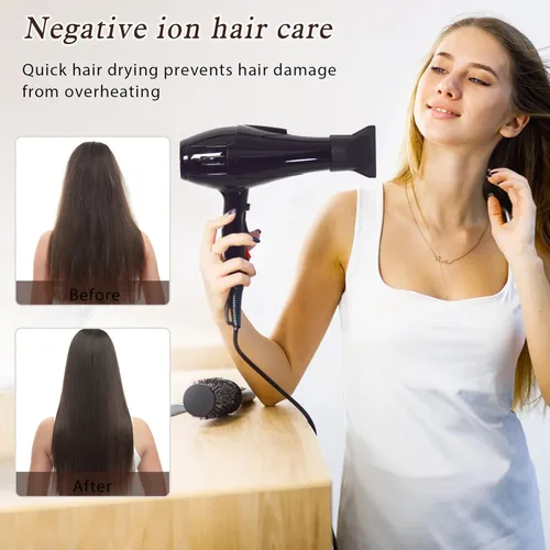 Miniatura 7 de Secador de pelo profesional de 3500 W, potente secador de pelo de salón de belleza, turmalina de cerámica de secado rápido, secador de pelo iónico