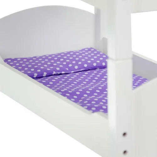 Miniatura 6 de Doble litera Teamson de lunares, de princesa, de 18" , 18", Blanco
