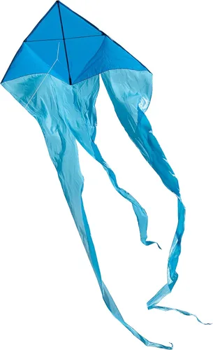 In the Breeze Wave Delta Kite, cometa de una sola línea, tela Ripstop y tafetán, línea y bolsa incluidas Azul