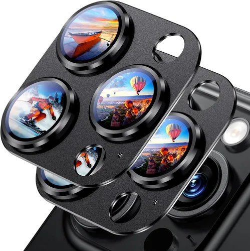 Miniatura 23 de Uyiton Compatible con iPhone 17 Pro Protector de Lente de Cámara - [No Fácil de Romper][Fuerte Adsorción][Compatible con Fundas] Cubierta de Titanio