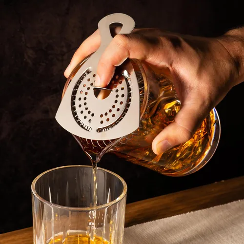 Miniatura 6 de Cork & Mill Vaso mezclador de cóctel, kit antiguo, gran mezclador de cóctel de cristal de 24 onzas para camareros, juego de accesorios de bar casero