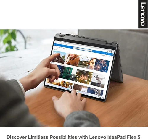 Miniatura 7 de Lenovo Laptop Flex 5, pantalla táctil FHD de 14.0 pulgadas, AMD Ryzen 7 5700U, gráficos AMD Radeon, teclado retroiluminado, lector de huellas