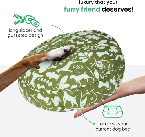 Miniatura 5 de Molly Mutt Amarillo by Morning - Funda de edredón para cama para perro, 100% algodón orgánico con certificación GOTS para cama de perro, cachorro