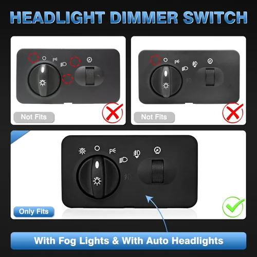 Miniatura 4 de Interruptor de faros compatible con Ford F250 F350 F450 F550 Super Duty 2002 2003 2004, diseño de 9+4 pines para camiones con faro delantero