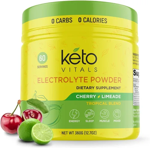 Miniatura 4 de Keto Vitals Polvo de Electrolitos Antioxidantes - Mezcla de Electrolitos Keto con Potasio, Magnesio, Sodio y Calcio - Mezcla de Bebida