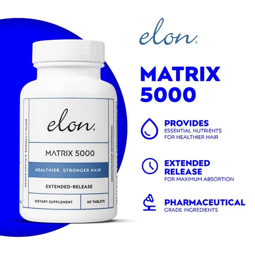 Miniatura 2 de Elon Kit completo para adelgazar el cabello – Elon Essential Champú y acondicionador + suplemento Matrix 5000 para el crecimiento del cabello – Sin