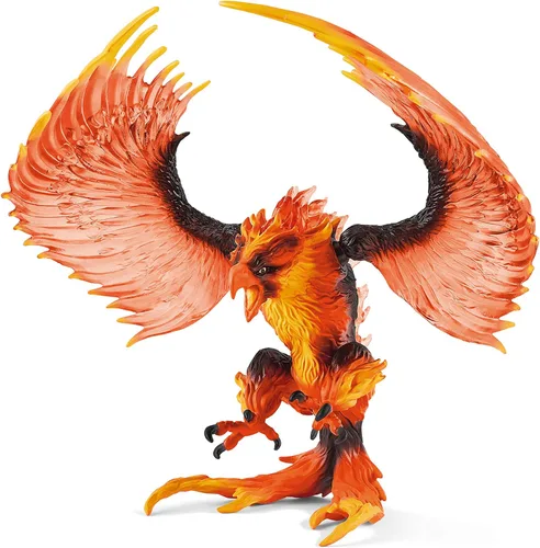 Schleich Eldrador Creatures - Figura de acción de 17,8 cm de águila de fuego - Figura de grifo de lava con alas móviles para niños y niñas - Figuras