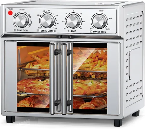Miniatura 10 de Plum Chef Horno freidora de aire de 27.5 cuartos de galón, horno de convección de encimera 6 en 1, freír al aire, hornear, asar, tostar, calentar