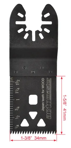 Miniatura 2 de Japan Teeth - Hoja de sierra oscilante precisa para herramienta oscilante, multiherramienta, paquete de 10