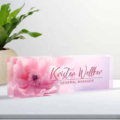 Placa de Nombre Personalizada para Escritorio, Placa de Nombre de Escritorio Personalizada, Placa de Nombre Acrílica Personalizada para Oficina,