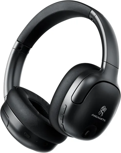 Miniatura 8 de Auriculares híbridos con cancelación activa de ruido, Bluetooth inalámbrico sobre la oreja, tiempo de reproducción ANC de 50 horas, giratorio