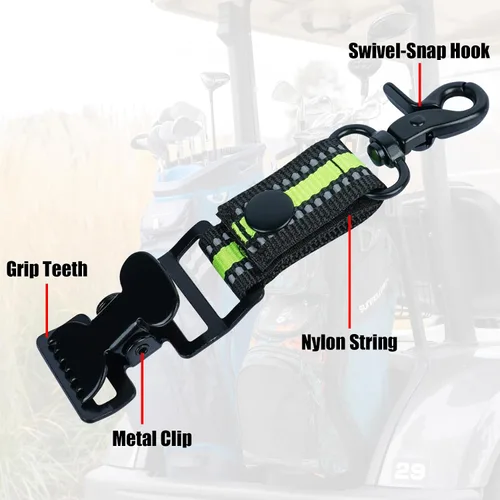 Miniatura 5 de MELOTOUGH Clip para guantes de golf, clips para cinturón con pinzas de cocodrilo para guantes de trabajo, guantes de construcción, accesorios