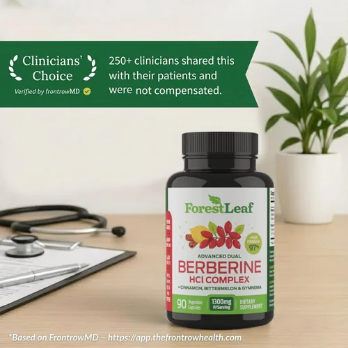 Miniatura 4 de ForestLeaf Suplemento de berberina - 1300 mg por porción - HCl de berberina de ultra alta potencia con canela de Ceilán, melón amargo y gimnema