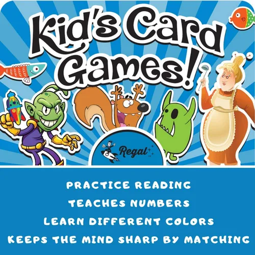 Miniatura 3 de Regal Games Crazy 8's - Juego de cartas para niños de 4, 5, 6, 7, 8+, divertido juego de mesa de viaje para familias (paquete de 1)