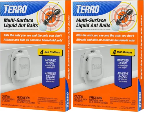 Miniatura 19 de TERRO cebos líquidos para hormigas en interiores con tiras adhesivas para cebado discreto - Trampa de hormigas TERRO y estación de cebo - 4
