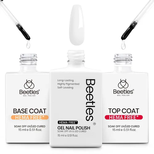 Miniatura 12 de Beetles - Látex líquido sin olor para uñas, 0.5 onzas líquidas, barrera de esmalte de uñas de látex blanco, protector de cutículas para gel