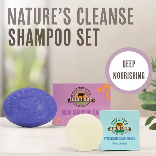 Miniatura 2 de MSM Barra de champú + barra de acondicionador de cabello hialurónico, champú y acondicionador en barra sólida para el crecimiento del cabello, sin