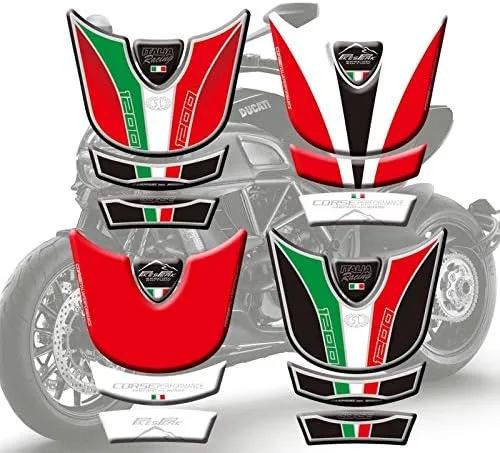 Miniatura 2 de Nueva motocicleta tanque pegatinas 3D tanque pad pescado hueso etiqueta tanque protector para Ducati Multistrada 1200 2010 11 12 13 14