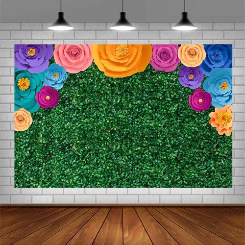 Miniatura 3 de Sendy Fondo mexicano de 7 x 5 pies, fondo de fiesta de Encanto para fiesta de cumpleaños, pancarta de vegetación mexicana, decoración de festivales