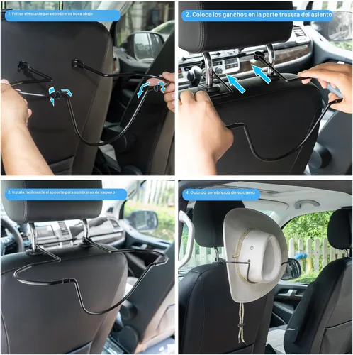 Miniatura 3 de Yuoyar Soporte para sombrero de vaquero para SUV y coche - Mantiene la forma del sombrero - Accesorios para camiones
