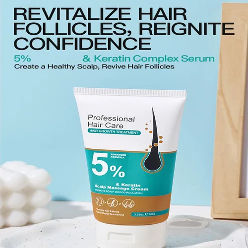 Miniatura 2 de Crema de masaje de cuero cabelludo de minoxidil al 5% para el crecimiento del cabello, cuidado profesional del cabello, tratamiento anti pérdida