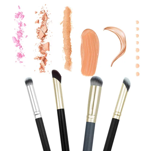 Miniatura 4 de 4 brochas correctoras para debajo de los ojos, cepillo profesional de base para mezclar líquidos o polvos cosméticos en ángulo