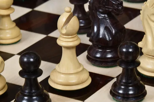 Miniatura 6 de Fierce Knight Staunton Wooden Chess Pieces – 3.5" King in Indian Rosewood & Boxwood for Tournament and Collector Use
