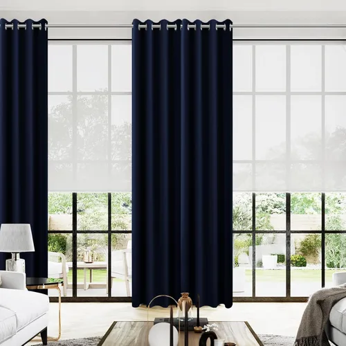 Miniatura 192 de Cortinas opacas de 72 pulgadas extra anchas para dormitorio, puerta corrediza de vidrio y patio, 2 paneles con ojales para oscurecer ventana grande