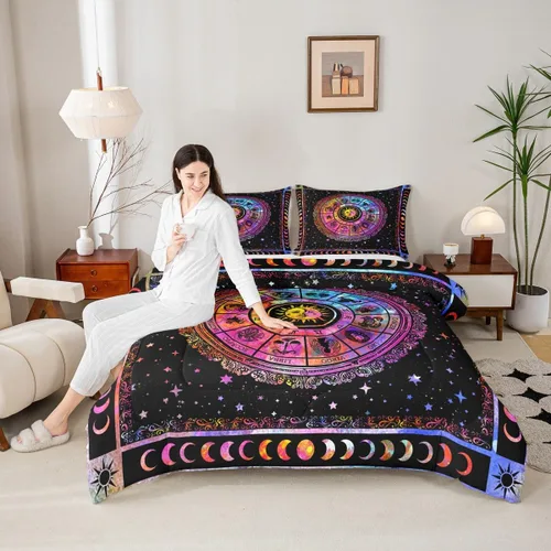 Miniatura 12 de Music Lovers - Juego de edredón para niños, tamaño individual, juego de ropa de cama de ritmo de notas musicales, decoración de habitación de niños