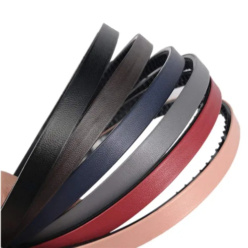 Miniatura 10 de Diadema de cuero delgada cubierta con lazos para el cabello, cierre de lazo para el cabello, bandas para el cabello con purpurina para mujeres