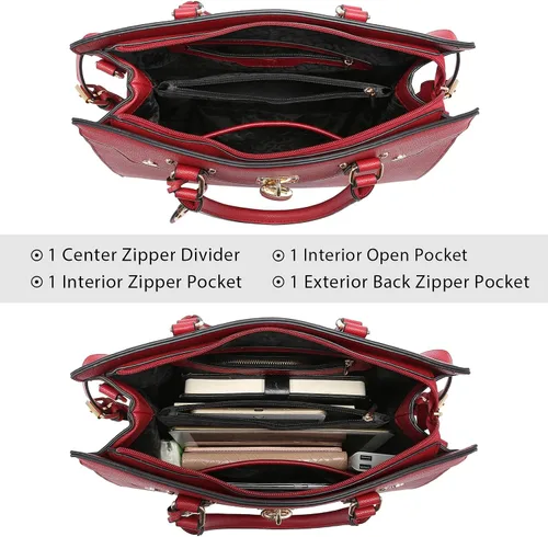 Miniatura 3 de Marco M - Bolso de mano y bolso para mujer con asa superior y cartera a juego