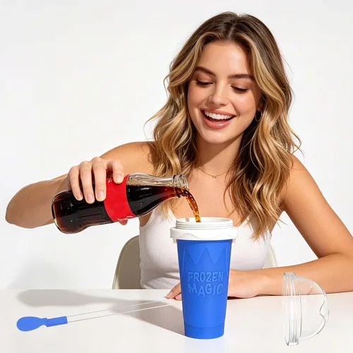 Miniatura 9 de 3 piezas vasos para hacer granizados, tazas mágicas DIY de batidos congelados rápidos para batidos de leche caseros, máquina para hacer helados