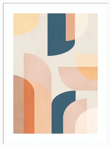 Miniatura 10 de Amanti Art Lienzo decorativo para pared, diseño geométrico retro de 41 x 31 pulgadas, por Kathrin Pienaar, arte abstracto para pared, decoración