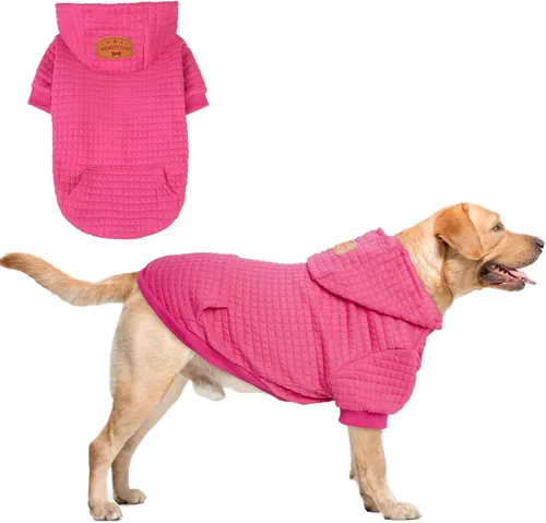 Miniatura 46 de BEAUTYZOO Sudadera con capucha para perro pequeño con bolsillos, ropa para perros pequeños y medianos, niño y niña, abrigos de algodón laminado tipo