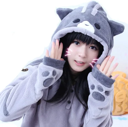 Miniatura 13 de Coriresha - Sudadera con capucha para niños, estilo perro, con orejas de perro en 3D y cola de perro, manga larga